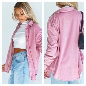 Princess Polly Rylan Shirt in Pink, New with Tags 
Size 8 
Corduroy